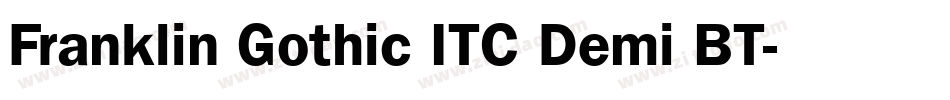Franklin Gothic ITC Demi BT字体转换
